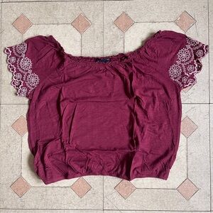 American Eagle Cropped Off the Shoulder Top